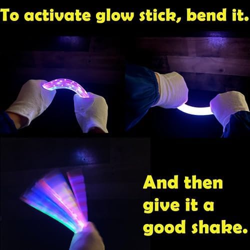 GiftExpress Glow Sticks Bulk 600 Pcs for New Year - 8" Assorted Neon Color Glow In The Dark Glowsticks - Bulk Light Up Party Favors to Make Glowstick Necklaces, Bracelets & Decorations for Kids