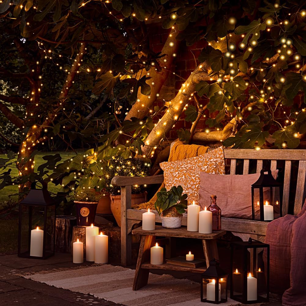 300 LEDs Warm White Christmas Lights 100ft Outdoor Indoor,Plug in Christmas Tree Lights,Green Wire LED String Lights for Home Decor Holiday Party Wedding