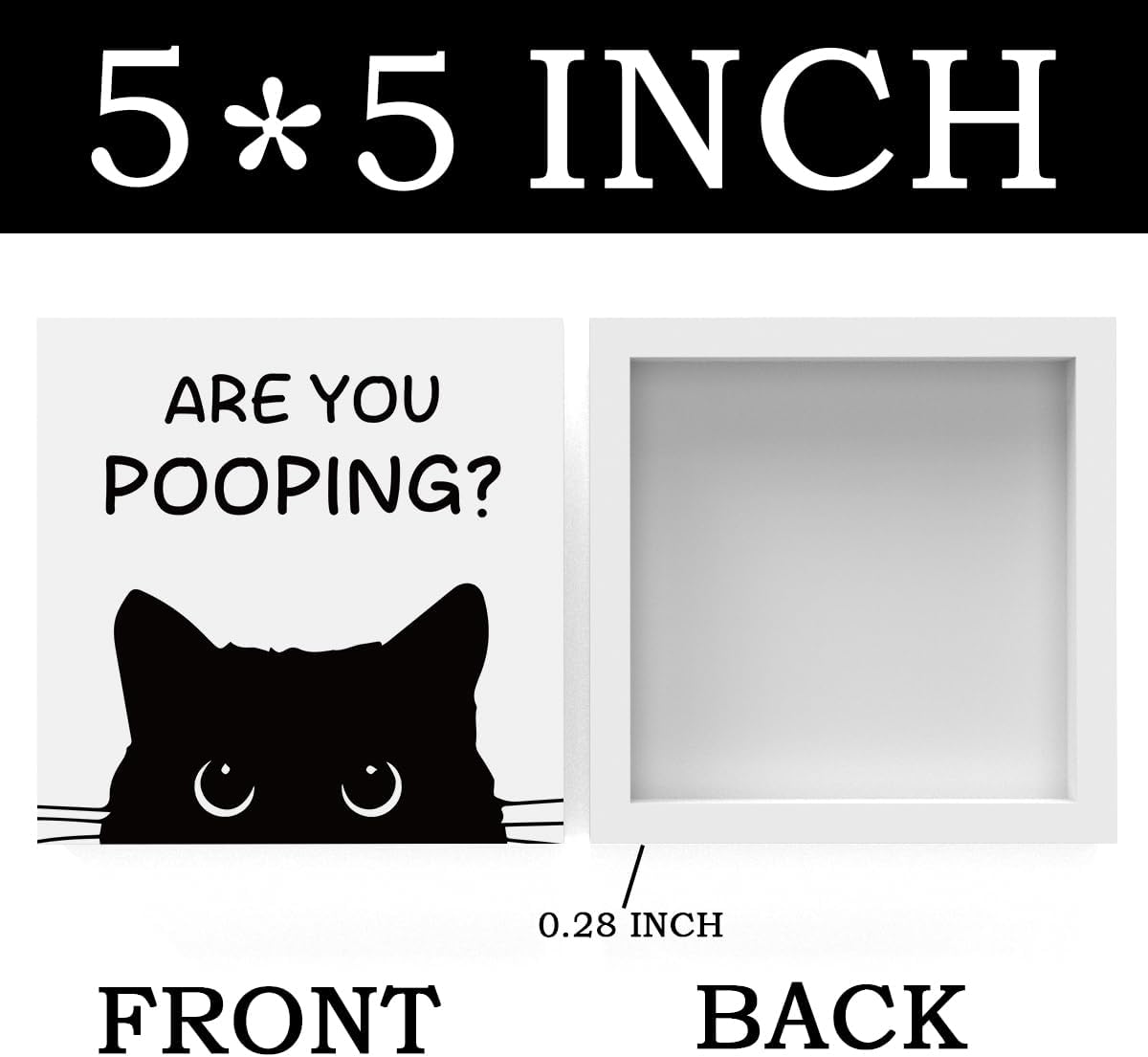 Funny Bathroom Decor Are You Pooping Cat Sign Funny Bathroom Toilet Table Decoration Funny Cat Gifts Bathroom Wall Decor Cat Gifts for Women Gifts for Cat Lovers, Funny Bathroom Wooden Box Sign Decor
