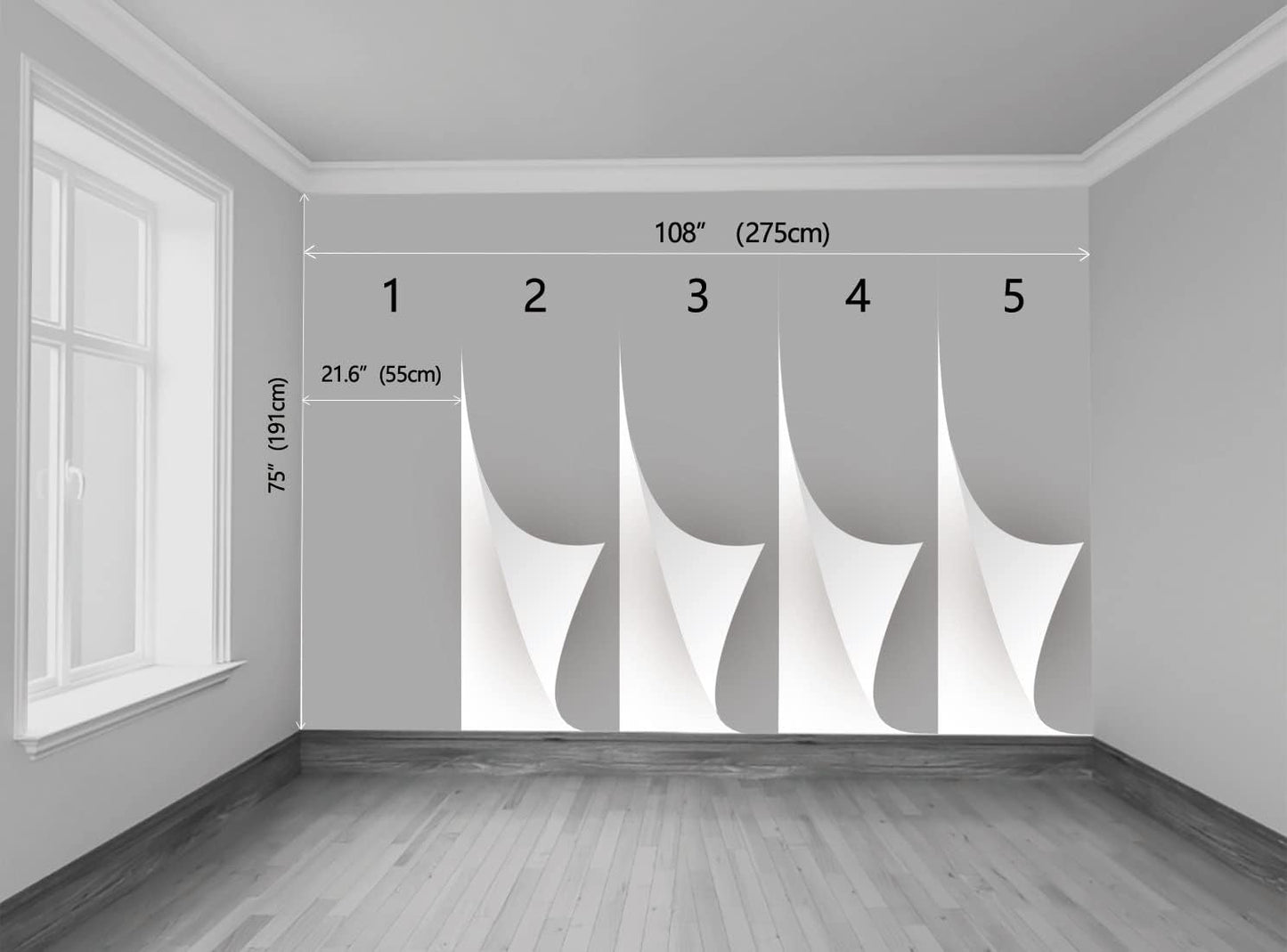 Fantasy Forest Landscape Wall Mural Wallpaper Bamboo and Stream Wallpaper for Bedroom Living Room TV Background Sofa Wall (not self-Adhesive)