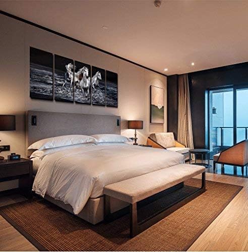 Yihui Arts Horse Metal Wall Art Hand Crafted Aluminum Artwork Modern 3D Animal Pictures for Living Room Bedroom Bathroom Decor