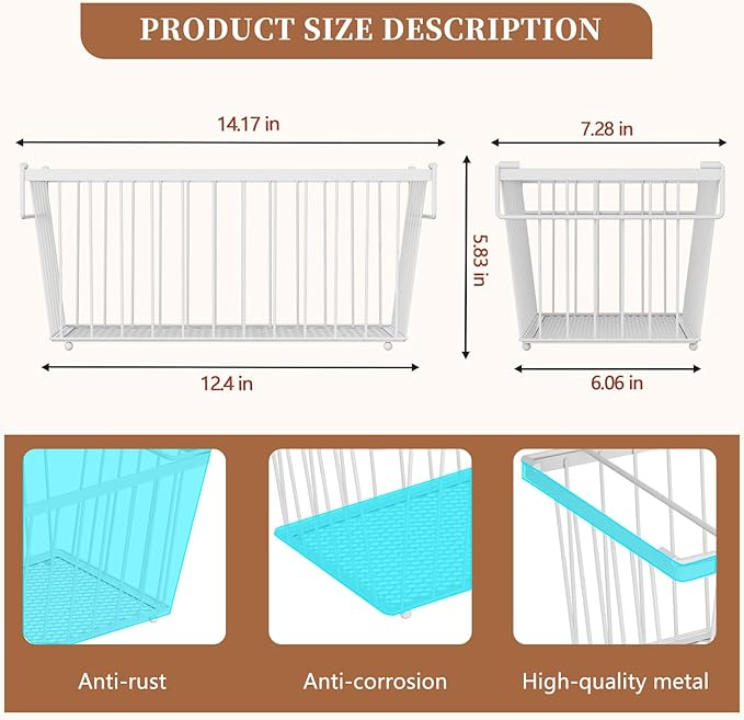 5 Pack Stackable Deep Freezer Organizer Bins ，Upgraded Bottom Leak-Proof net，Encryption and Hardening ， Freezer Organizer Bins for 5 to 7 Cu.FT Small Chest Freezer， Easy Get Bottom Foods