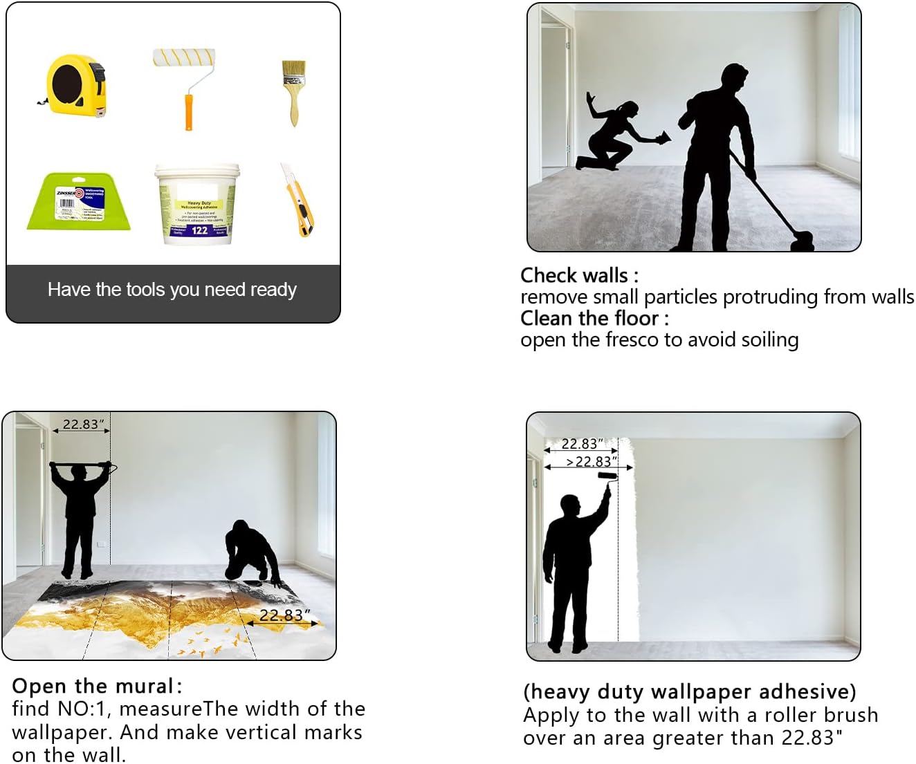 Golden Mountain Wallpaper for Bedroom Scene Large Wall Mural Living Room Adhesive Fabric Decor - 91"x65"（Not Peel and Stick）