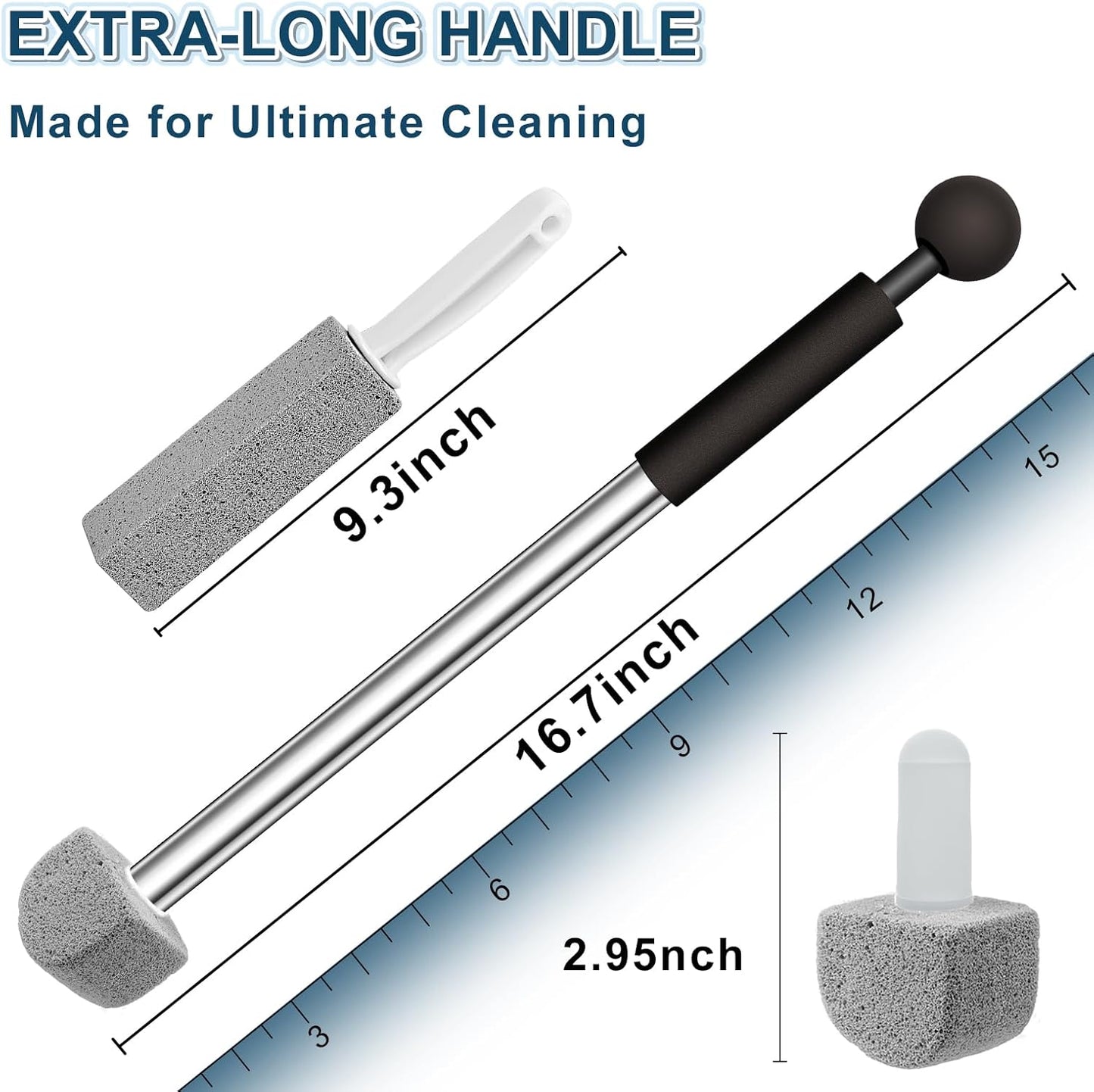 10 Packs Pumice Stone for Toilet Cleaning,Pumice Toilet Bowl Cleaning for Cleaning Toilet,Bathtubs,Kitchen Sink,Grill(Refill)