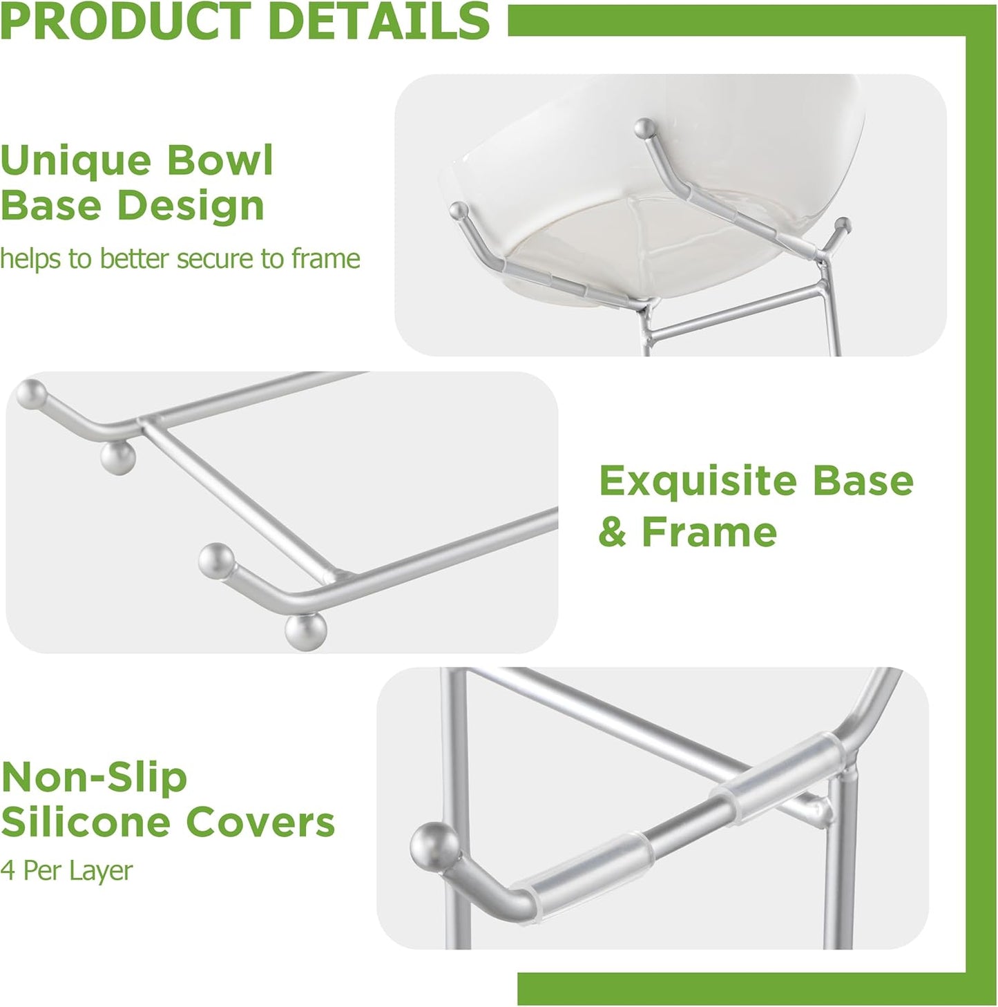 HBlife Fruit Bowl for Kitchen Counter - 2 Tier Ceramic Fruit Bowl with Metal Stand, Tiered Fruit Basket for Kitchen Counter, Serving Platters Serving Trays for Party