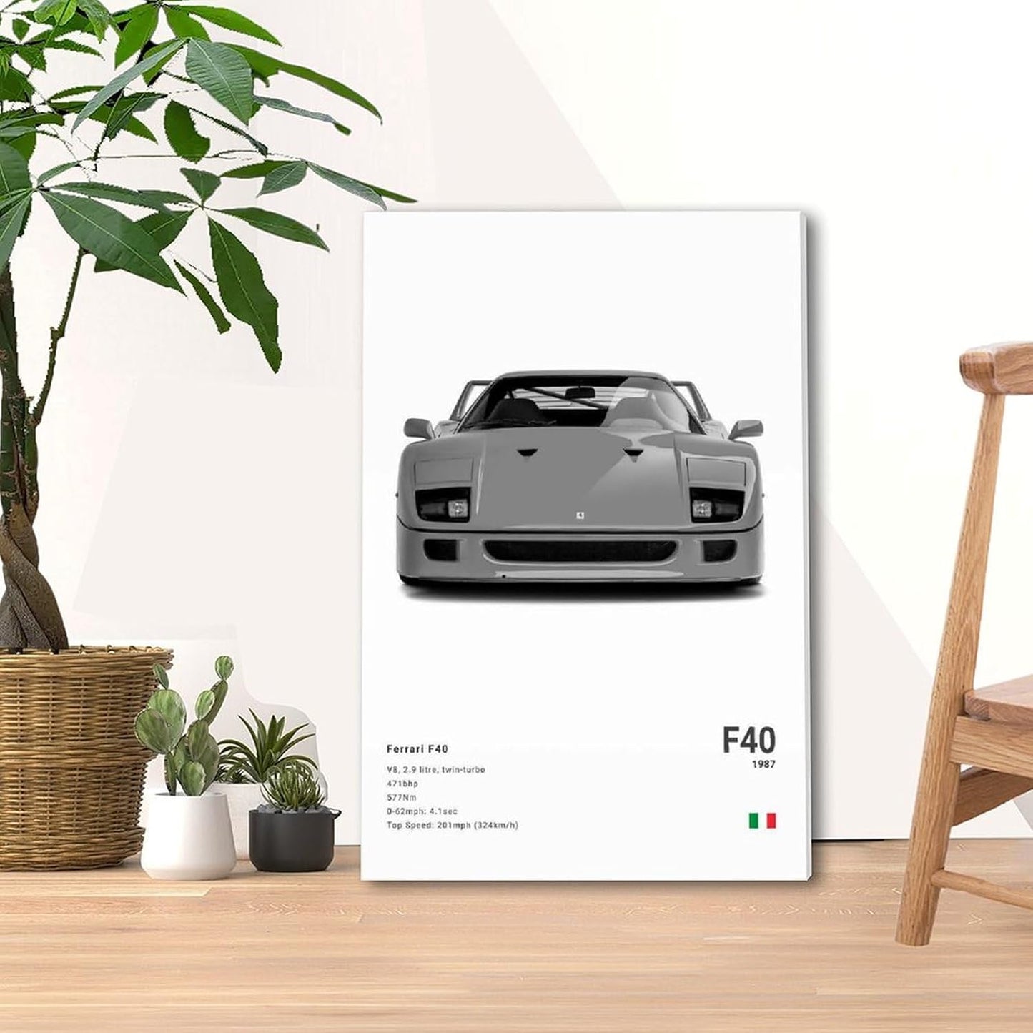 Farrari Car Posters For Walls Vintage Racing Car Canvas Prints For Home Decor Office Decor CFrame-style 24x36inch(60x90cm)