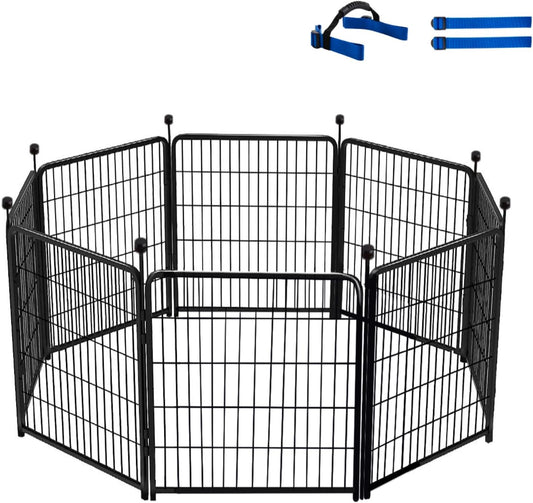 Garden Fencing 48 inch High, 8 Panels Total 17.7Ft(L). Garden Fence Border, Flower Bed Fencing, Dog Fences for The Yard, Dog Digging Fence Barrier (No Gate)