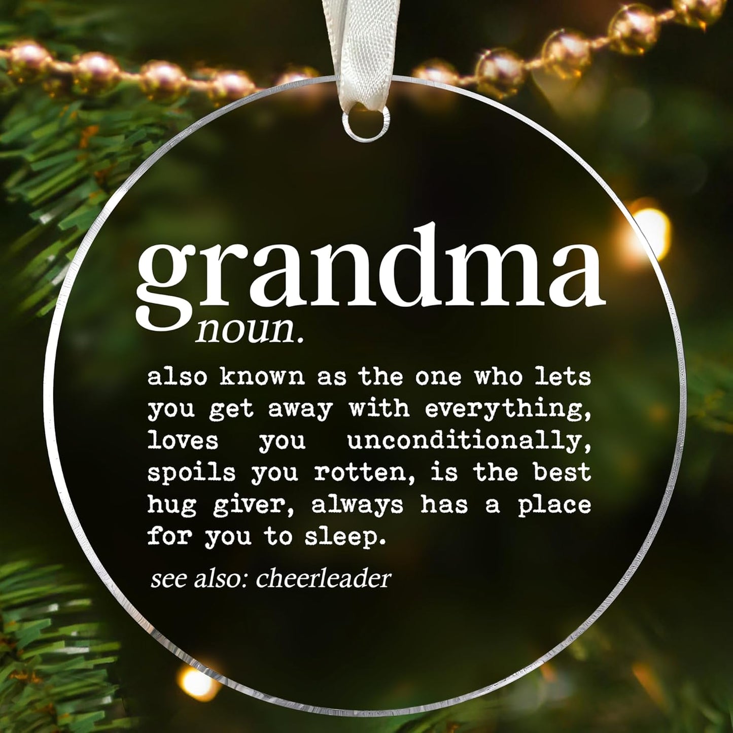 Grandma Ornament - Grandma Christmas Ornament - Grandmother Gifts for Christmas, Grandmother Gifts from Grandkids - Acrylic Ornaments