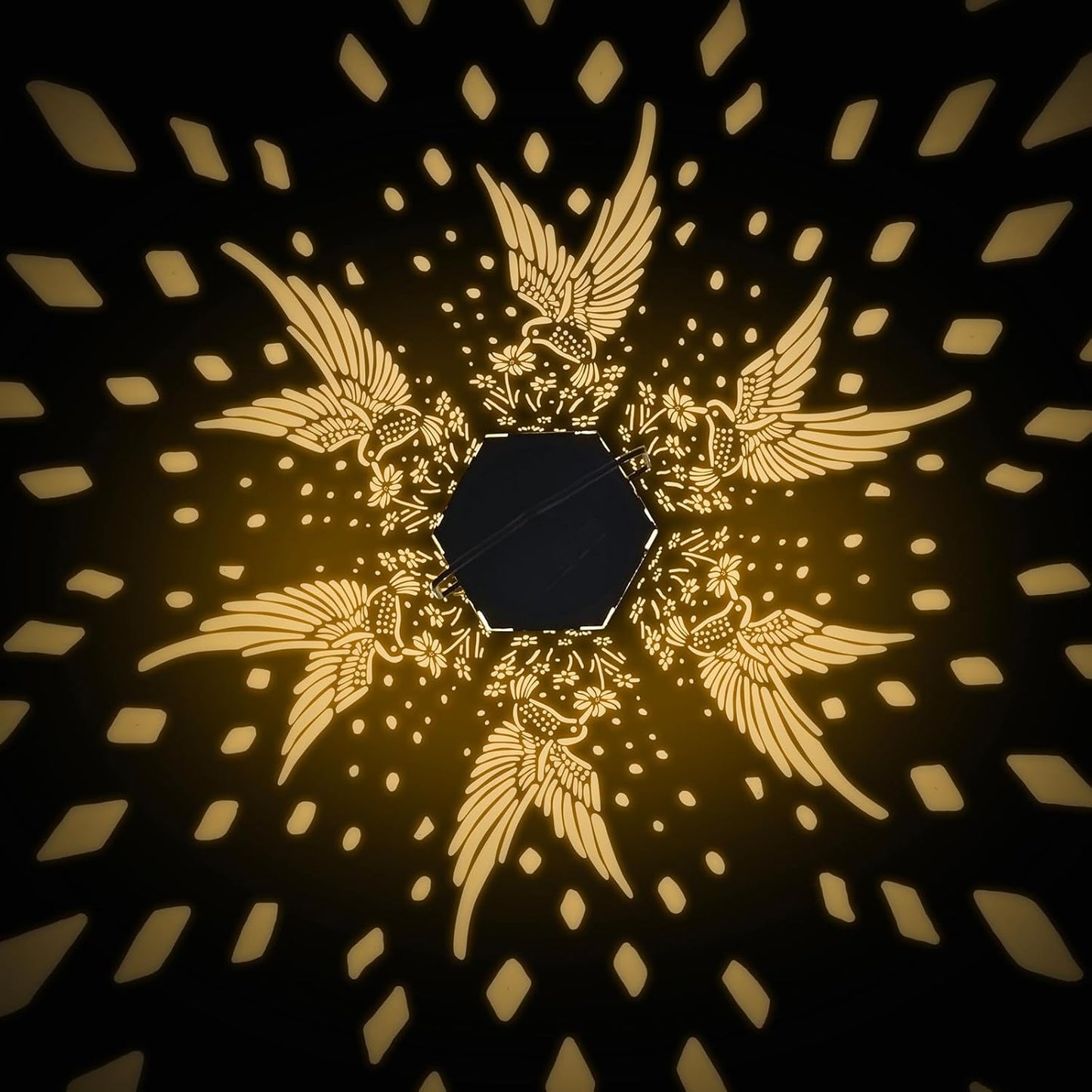 2 Pack Hummingbird Solar Lanterns Outdoor Waterproof - Birthday Gifts for Women, Men, Mom, Solar Lights Outdoor Hanging Garden Decor for Outside, Patio, Outdoor, Yard, Lawn, Balcony