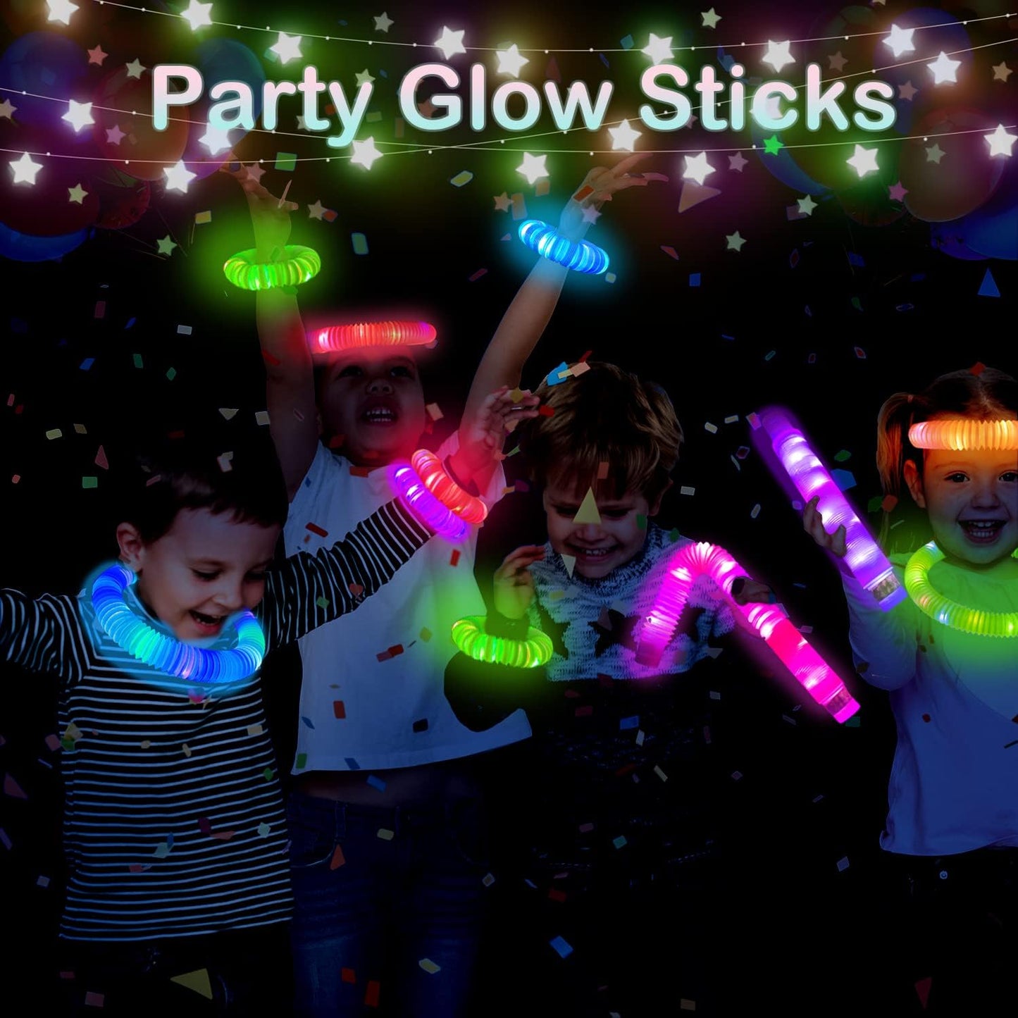 Halloween Glow Sticks Party Favors for Kids 12 PCS-Glow in Dark Party Supplies for Toddlers, Light Up Necklace Bracelet Accessories for Boys Girls, Neon Decorations for Birthday Dance Camp Care
