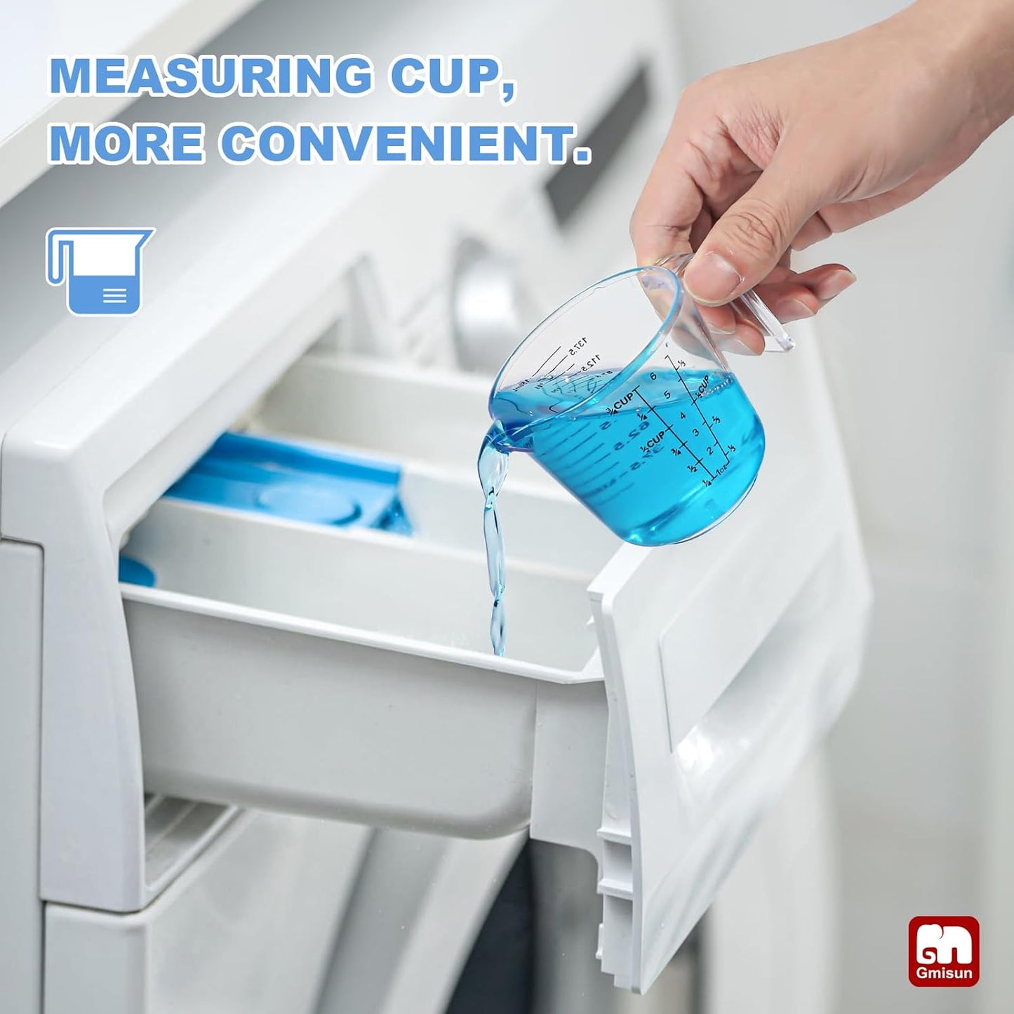 GMISUN Laundry Detergent Soap Dispenser, Liquid Laundry Detergent Dispenser, Container for Farmhouse Room Decor, Organizer for Liquid DetergentSoftenerBleach Storage Bottle(64 Oz Set of 4)