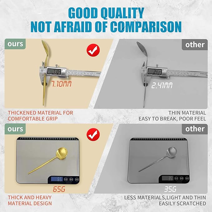 Matte Black Gold Silverware Set for 6,Modern Stainless Steel Brushed Cutlery Set,30-Pieces Heavy Duty Flatware Set,Knives Spoons and Forks Set Utensils Set, Satin Finish, Dishwasher Safe