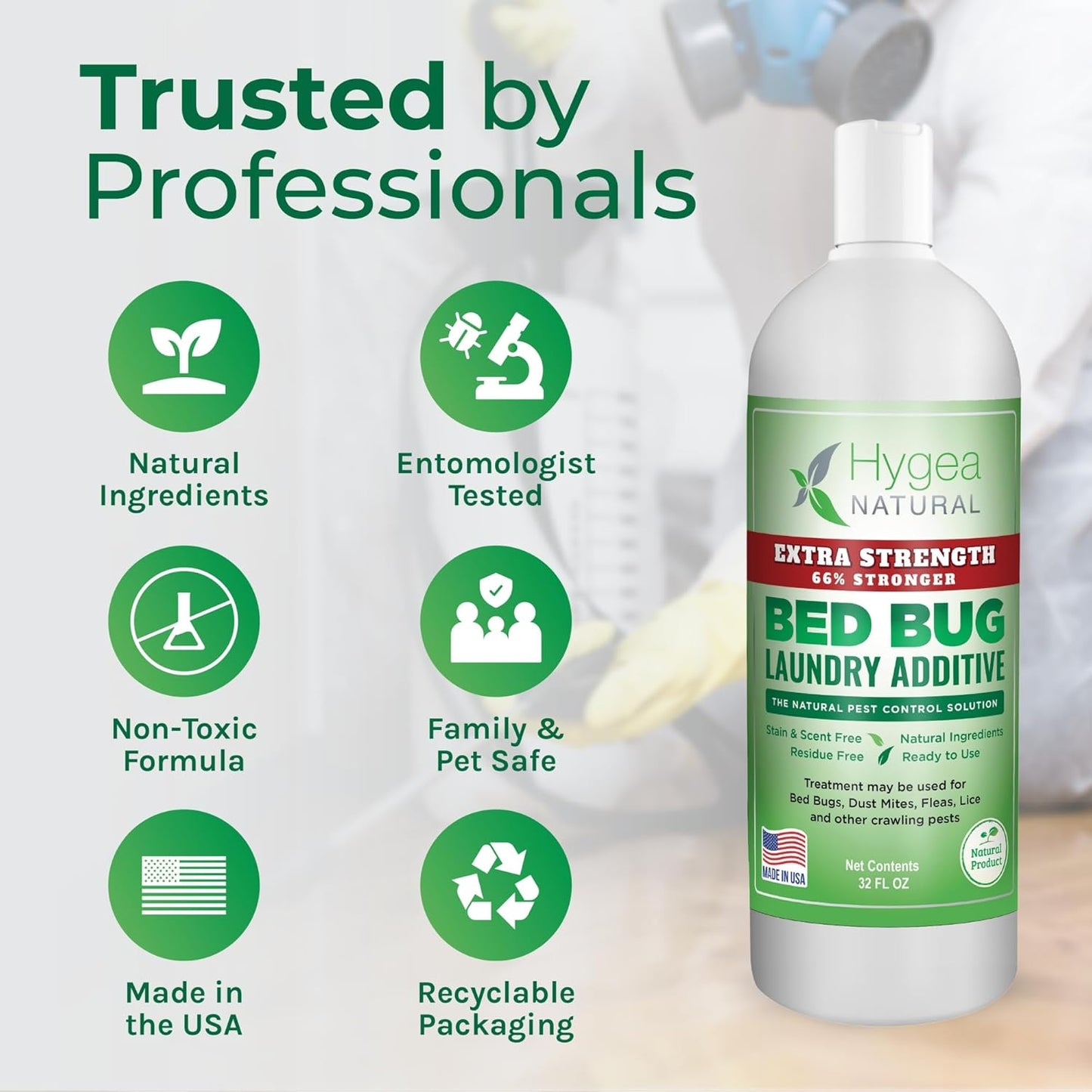 Extra Strength Lice & Bed Bug Laundry Additive - Gentle, Odorless, and Stain-Free Liquid Laundry Treatment - Child and Pet Friendly - Laundry at Any Water Temperature (1 Gallon)