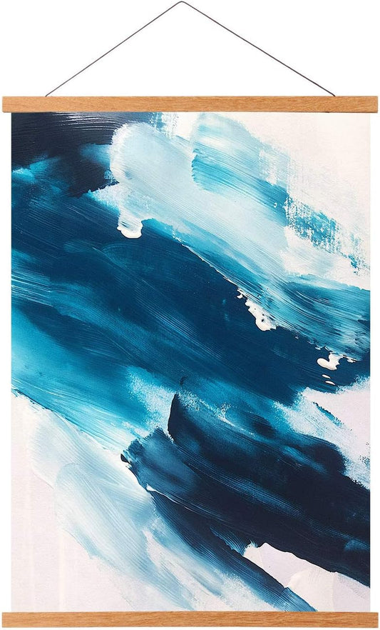 FALAMON Magnetic Poster Hanger Frame, 11x14 11x17 11x22 Teak Wood Magnet Poster Frame for Posters, Prints, Photos, Pictures, Maps, Scrolls, and Canvas Artwork