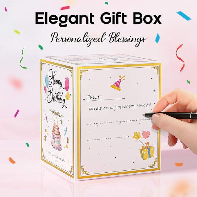 40th Birthday Candles Gifts for Women- 9 oz Happy Birthday Candle with Vanilla Birthday Cake Scent, Gifts for Women & Men, Friendship Ideas