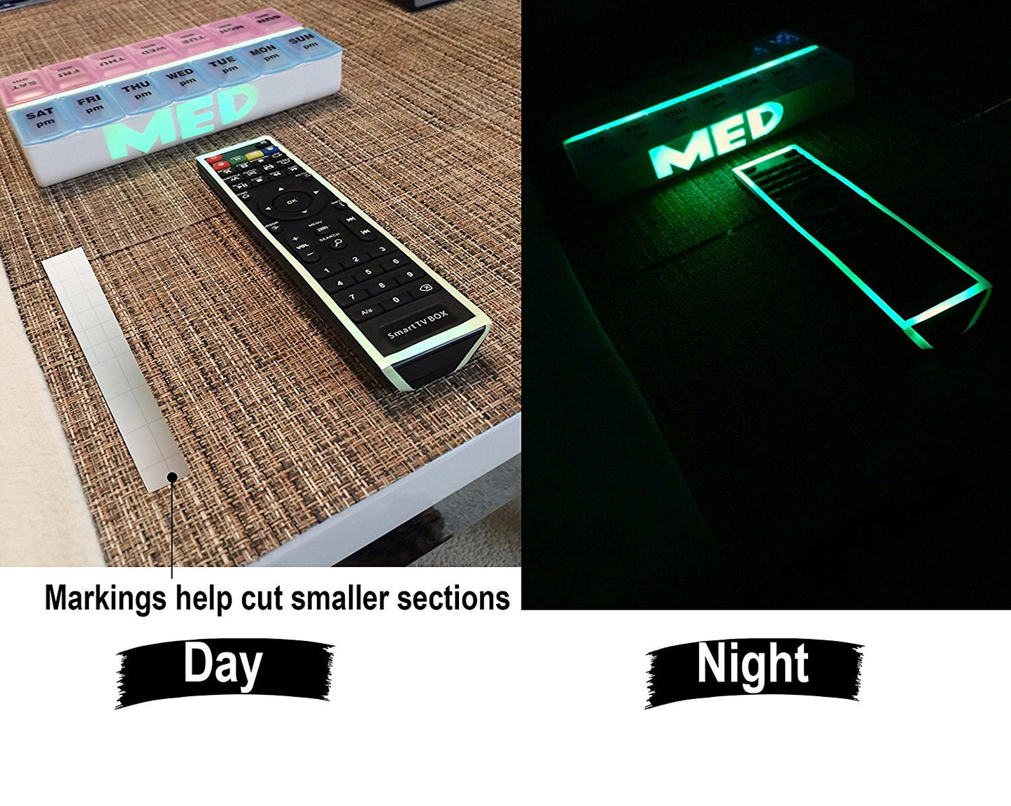 Glow in The Dark Tape - 65 FT X 0.5 Inch Luminous Photoluminescent/Luminescent Emergency Roll Safety Egress Markers Stairs, Walls, Steps, Exit Sign. Glowing Pro Theatre Stage Floor (65 ft X 0.5 inch)