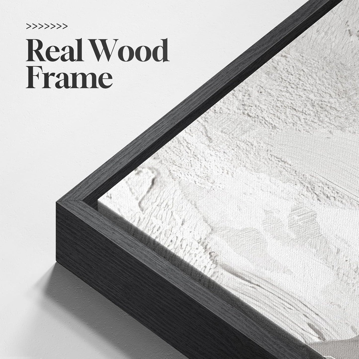 Framed Black and White Abstract Canvas Wall Art, Large Modern Art Prints Paintings Artwork for Walls, Minimalist Gray Pictures for Living Room Bedroom Dining Room Office Bathroom Wall Decor 24x36 In