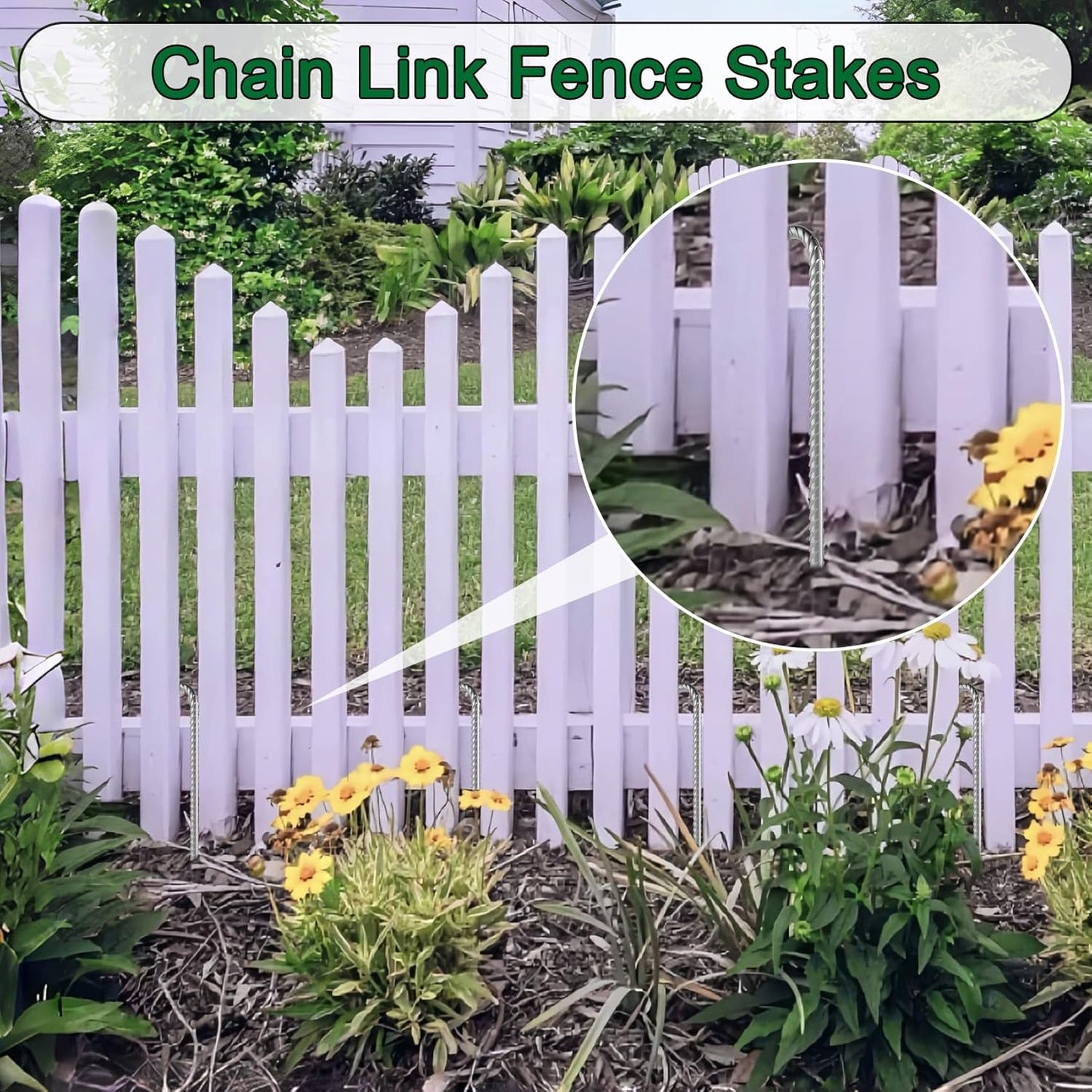 12 Inch Rebar Ground Stakes Heavy Duty J Hook 55 Pack Metal Spikes Galvanized Ground Anchors Tent Stakes for Fence, Bounce House, Gazebos and Outdoor Decorations Inflatables