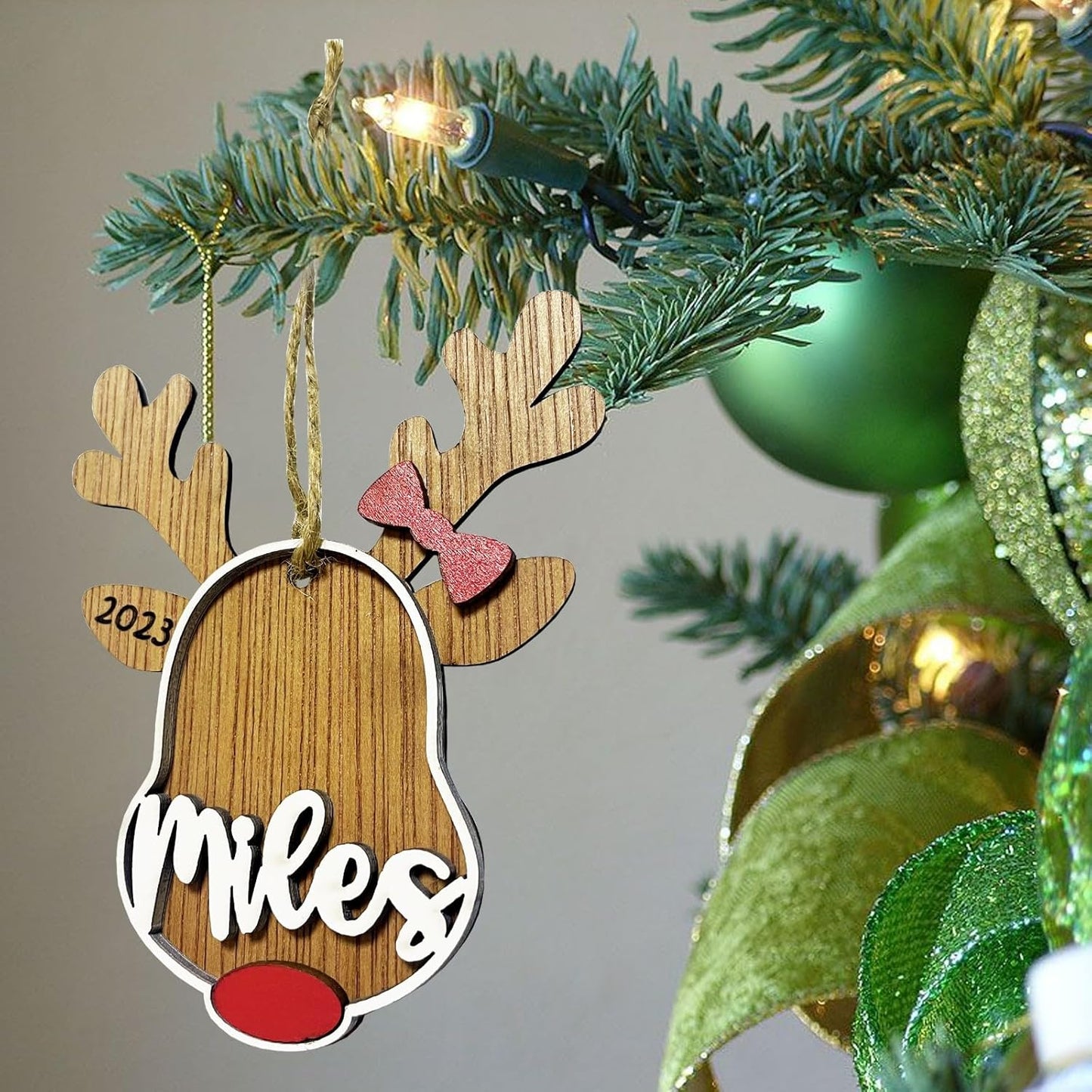2025 Custom Christmas Ornaments Personalized Name Tag Wooden Ornaments,Custom Christmas Deer Ornaments Deorations for Xmas Tree,Customized Xmas Ornament,Personalized Xmas Ornament Gifts