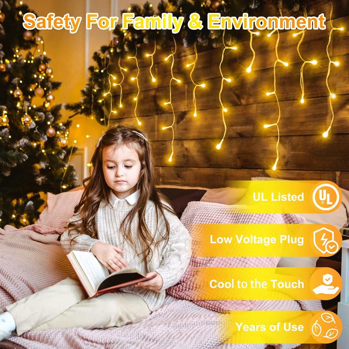 1620LED 164ft Christmas Lights, 360Drops 12 Modes Warm White Christmas String Lights Outdoor Dimmable, Waterproof Christmas Decoration Fairy Lights with Timer for Indoor Eaves Party Patio Window Fence