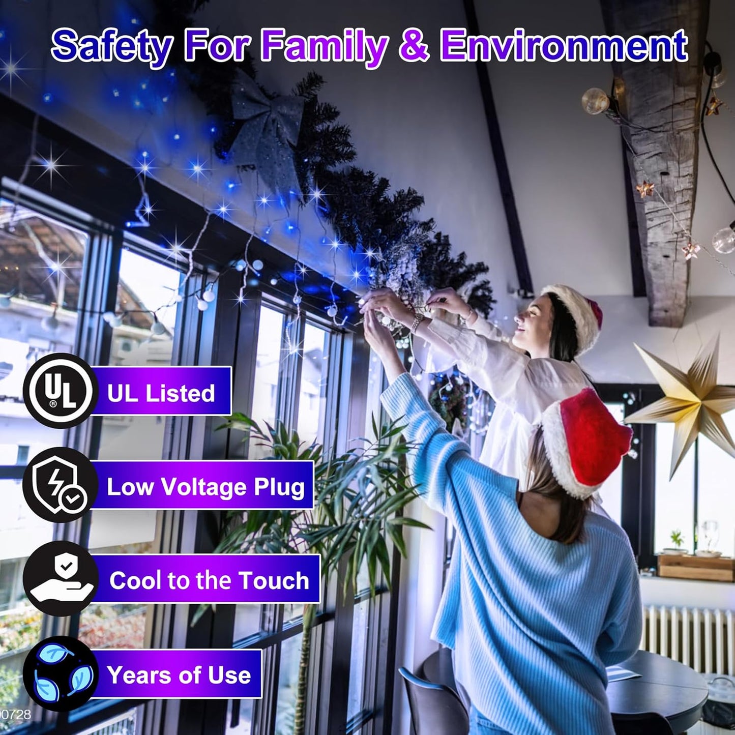 1332 LED 132FT Christmas Lights with 296 Drops, 12 Modes Dimmable Blue Outdoor Hanging Lights with Timer Memory, Waterproof Curtain Lights for Home Bedroom Yard Indoor Tree Window Roof Fence Wedding