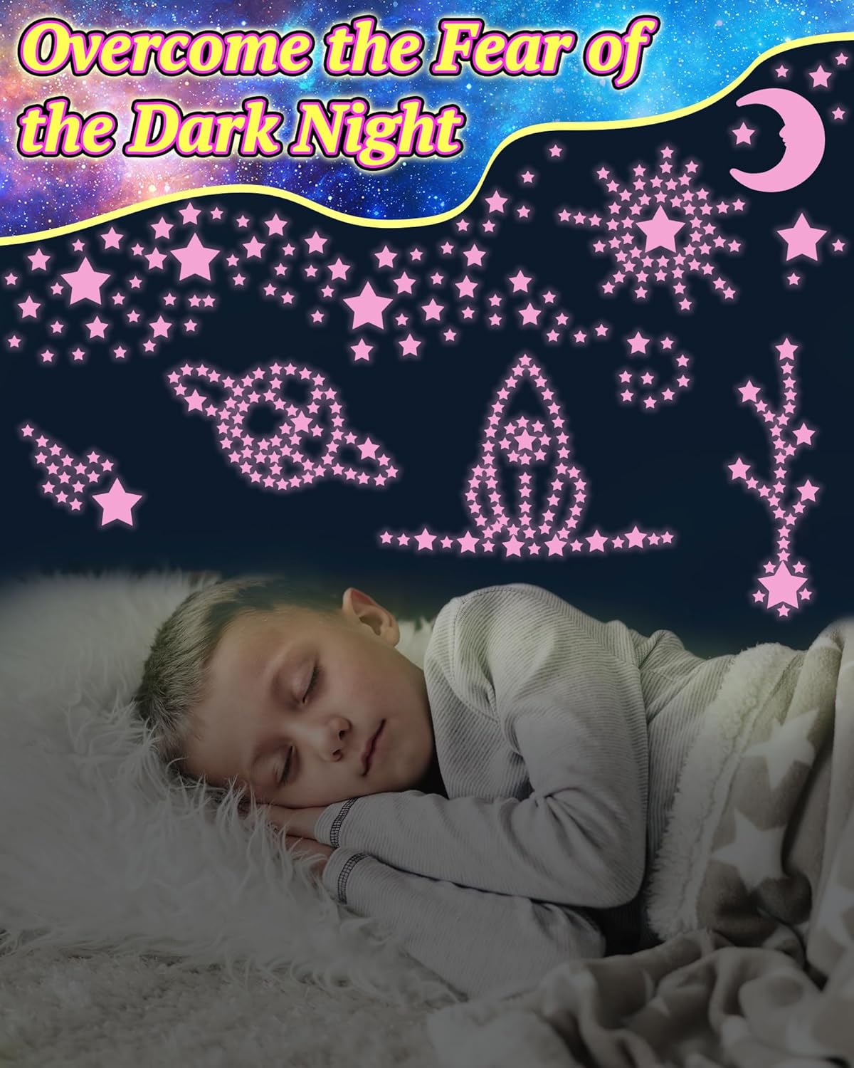 201 Pcs Glow in The Dark Stars Stickers for Ceiling, Toddler Stocking Stuffers Wall Room Decor Gifts, Luminous 3D Glowing Stars Easter Basket Stuffers for Kids Boys Girls