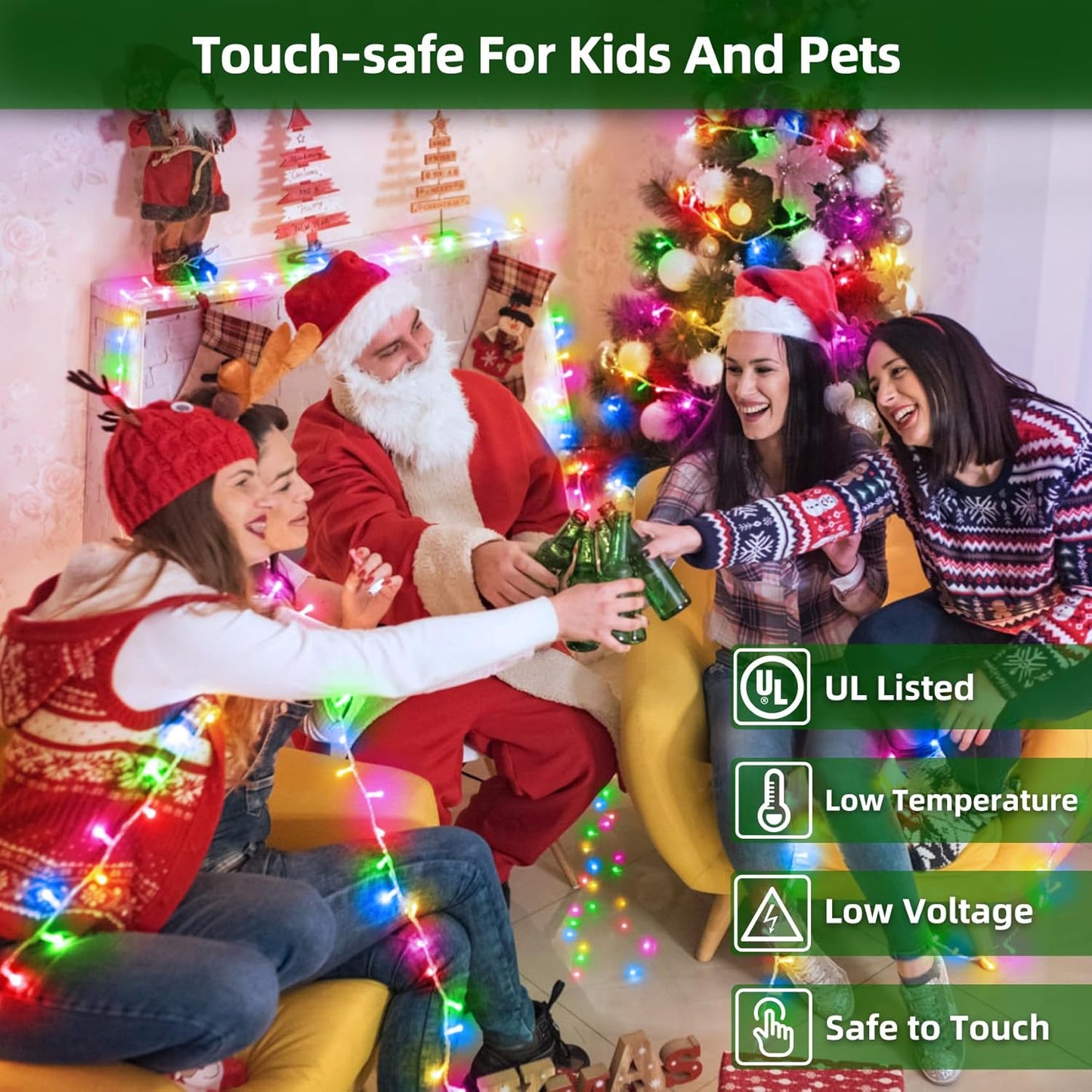 1500 LED 470FT Christmas Lights Outdoor,12 Lighting Modes Christmas String Lights with Timer, Dimmable Multicolor LED StringLights Waterproof for Yard Tree Wedding Party Holiday Multicolor