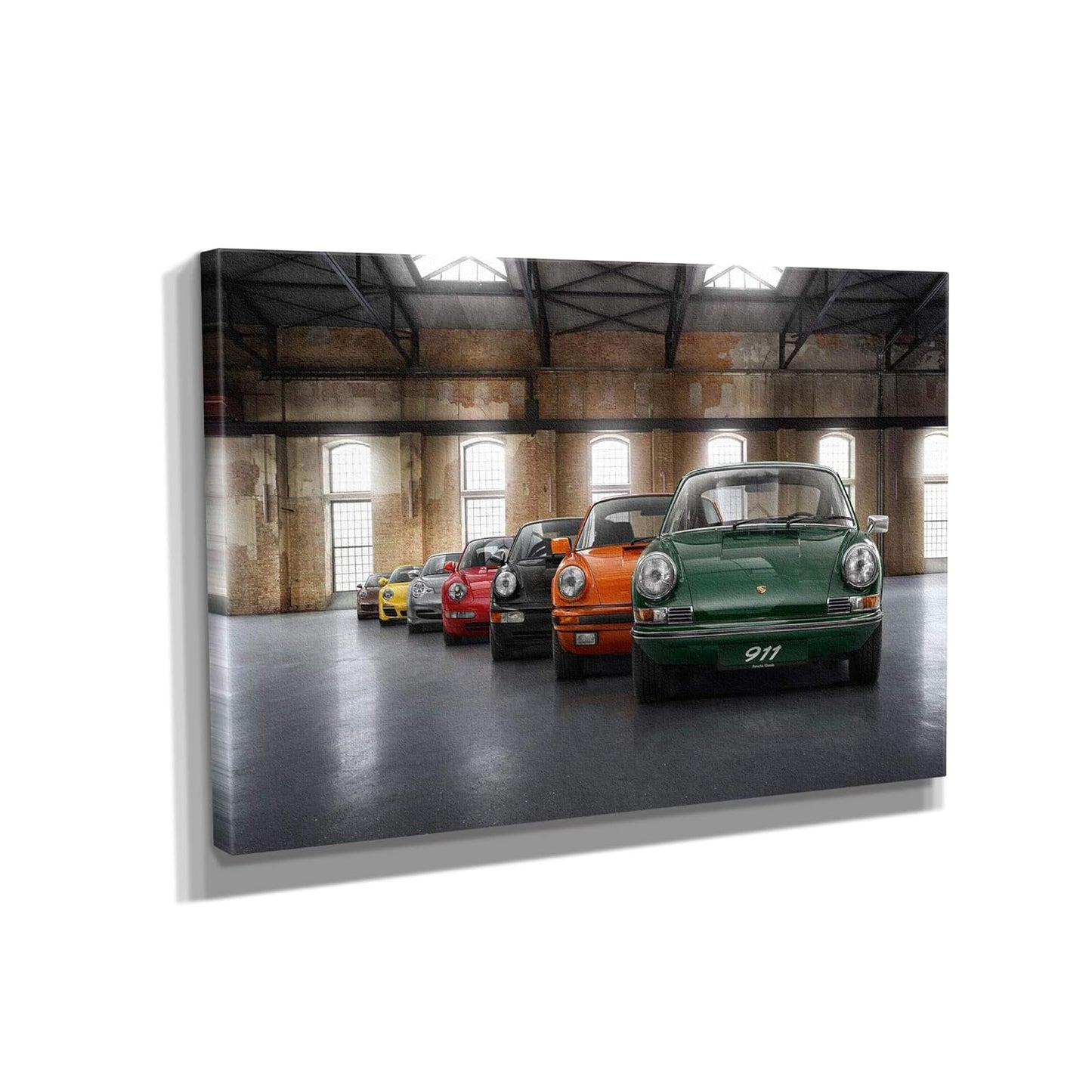 Porsche Car 911 Color Revolution Canvas Art Print Picture Wall Home Decor - Various Sizes (36in x 24in Gallery Wrapped)