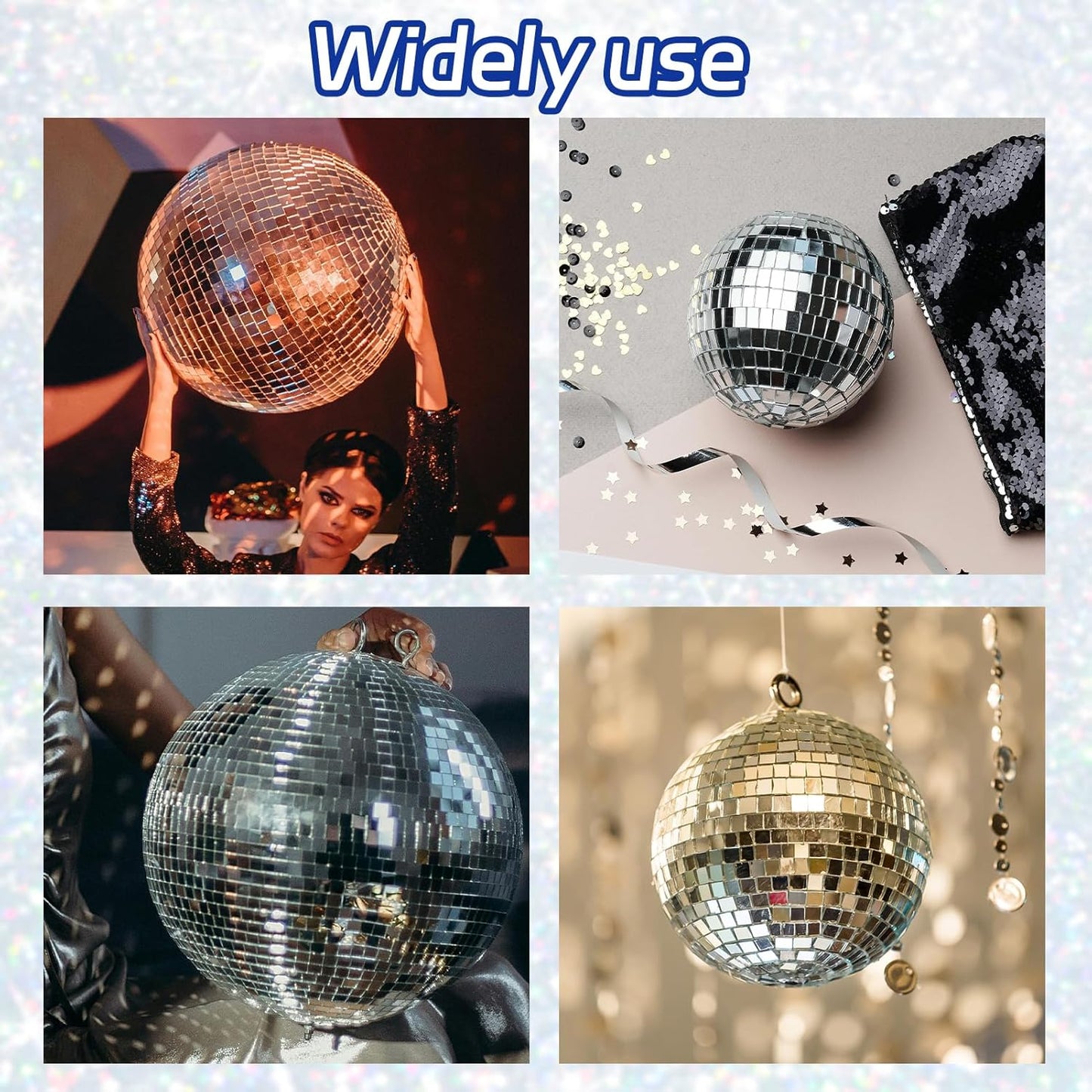 Gold Self-Adhesive Glass Mirror Mosaic Tiles, 5 x 5 mm Square Mirror Tiles, 3200 Pieces Disco Ball Tiles for DIY Craft, 2 Rolls Disco Mirror Tiles for Interior, Art Collage, Card Making, Cups