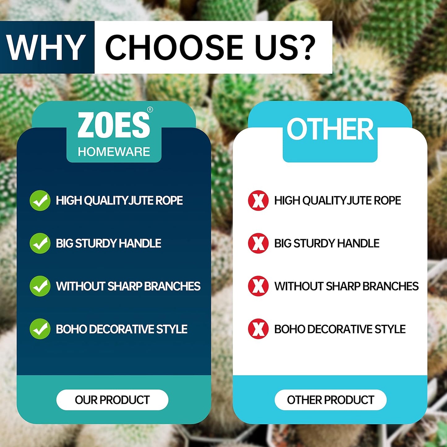 14"x12" Natural Jute Rope Woven Storage Basket with Handles for Plant, Blankets,Toys,Clothes,Shoes - Living Room Home Decor,Multifunctional Basket for Organizer,Picnic,Artificial Tree