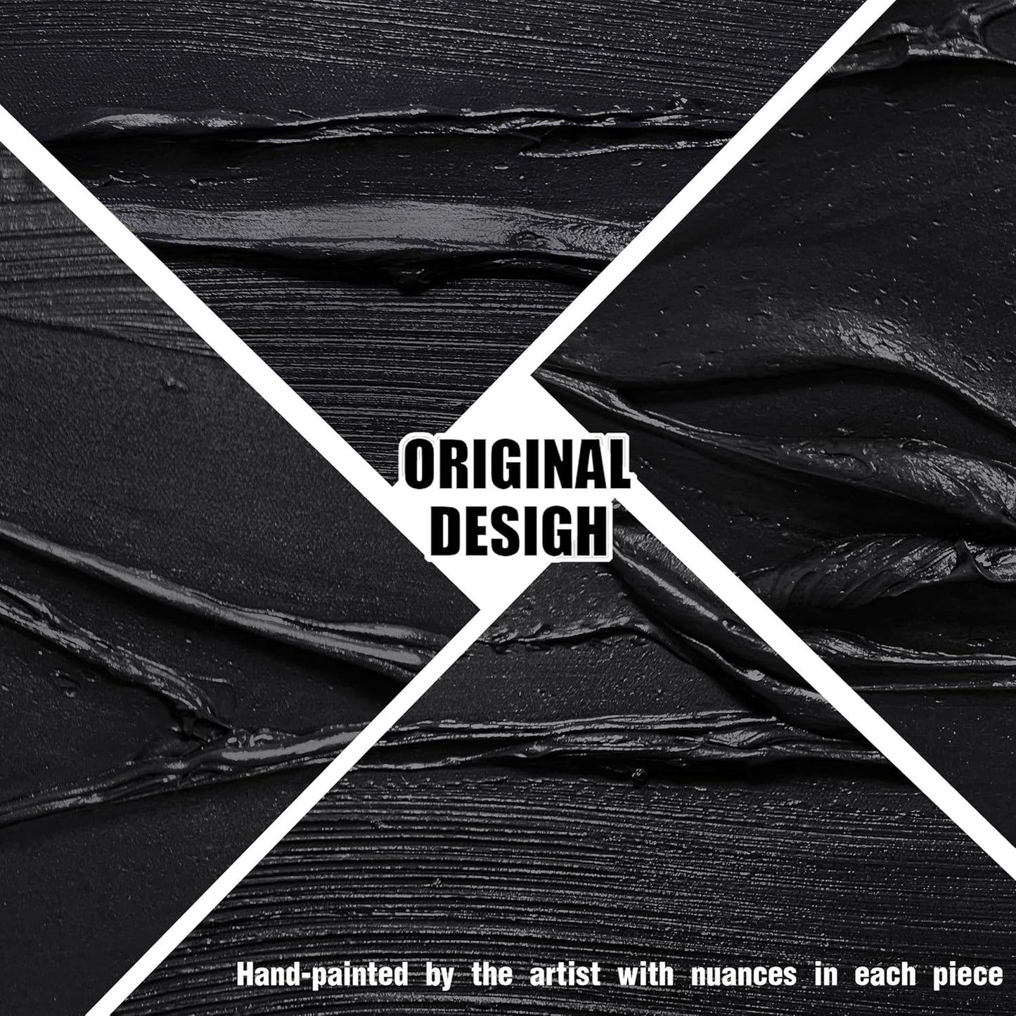 CGXART Large Abstract Wall Pictures For Office Minimalist Wall Decorations For Living Room Black Art Work For Bedroom Walls Large Size 29 x 58 Inch