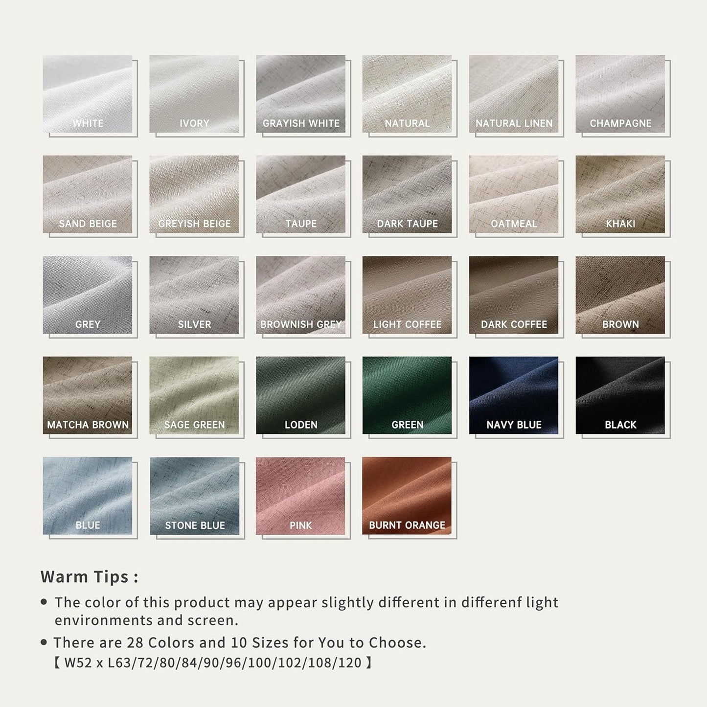 Greyish Beige Linen Black Out Curtains 84 Inch Long 2 Panels Set for Bedroom Light Blocking Curtains Greige with 100% Blackout Backing Light Taupe Thermal Insulated Room Darkening Curtain Drapes