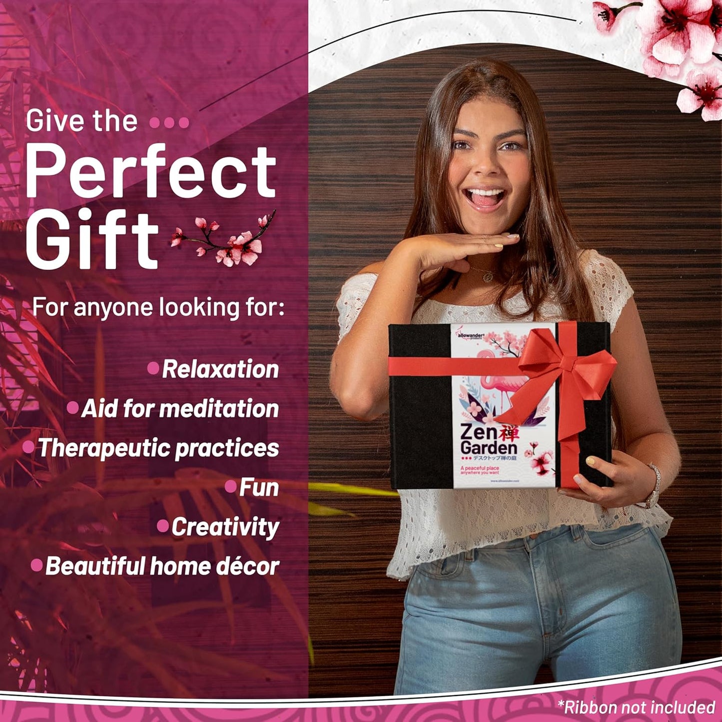 Flamingo Zen Garden Kit for Desk, Cute Japanese Flamingos Gifts for Women, Mini Zen Garden Sand Tray, Pink Room Decor Aesthetic, Home Office Desk Decorations, Sand Therapy Kit