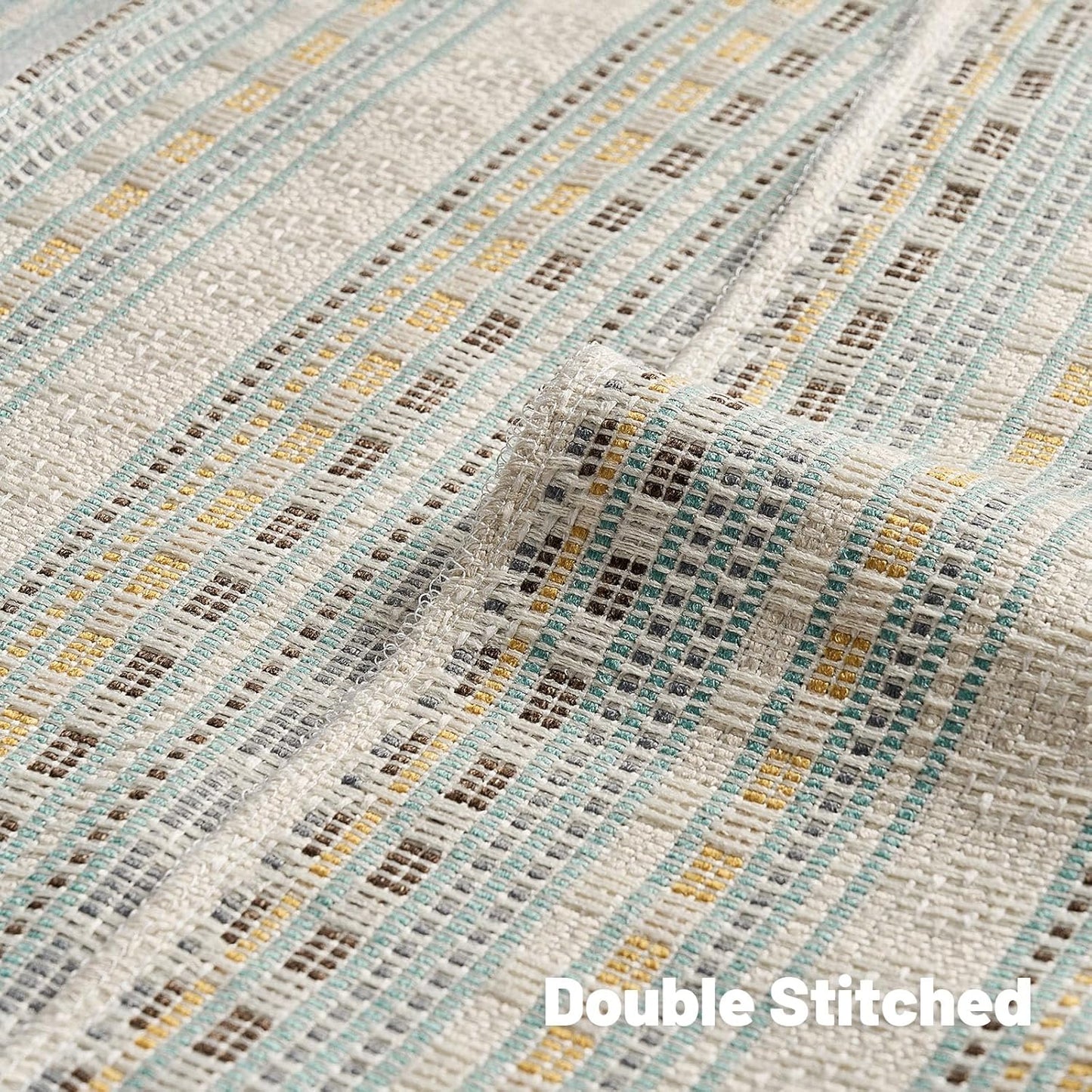 FUTEI Yellow Grey Decorative Throw Pillow Covers 24x24 Inch Set of 2,Soft Cozy Chenille Jacquard Textured Euro Pillow Shams,Boho Home Decor for Couch Bed Living Room