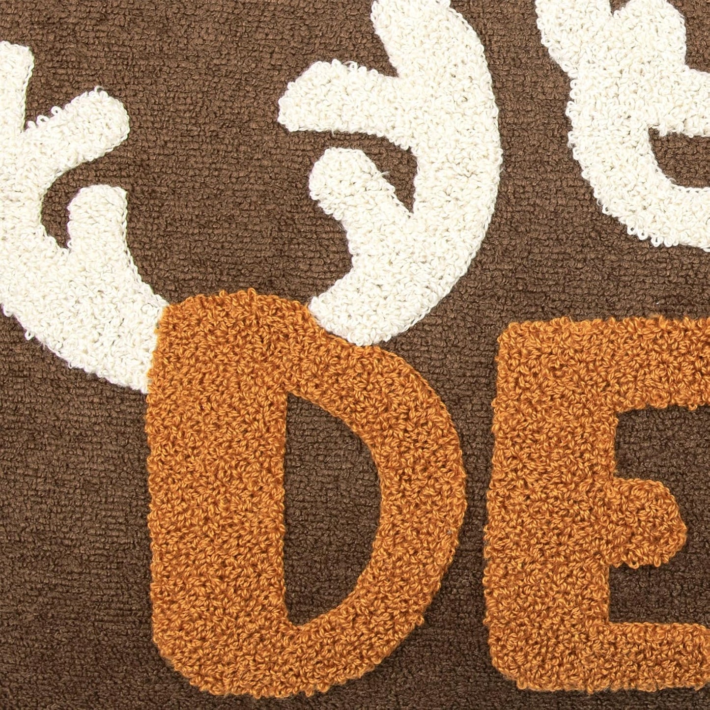 Embroidered Deer Christmas Pillow Covers 12x20, Cute Embroidered Throw Pillow Covers Christmas Decorations Holiday Pillows for Home Couch,Brown/Pumpkin