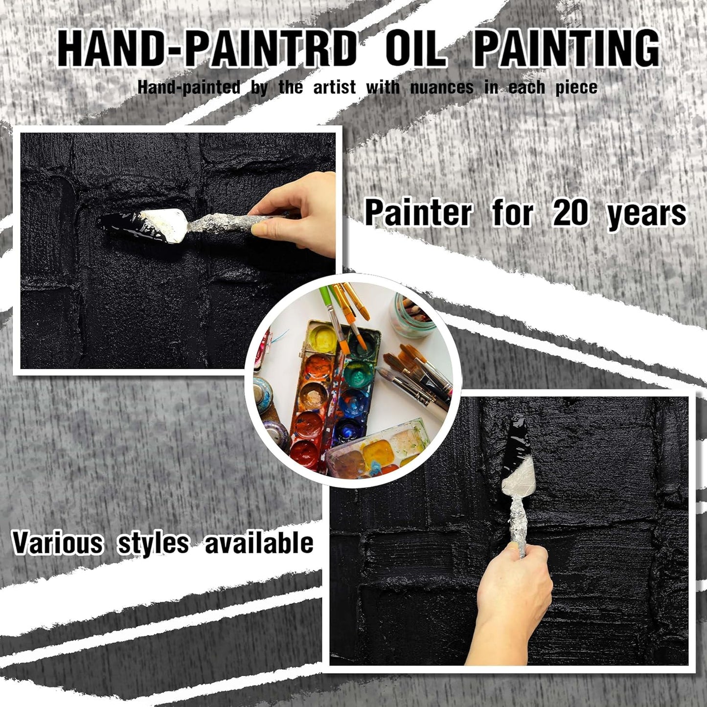 Minimalist Wall Paintings For Office Extra Large Canvas Wall Art For Dining Room Black Abstract Pictures For Living Room Size 36 x 72 Inch