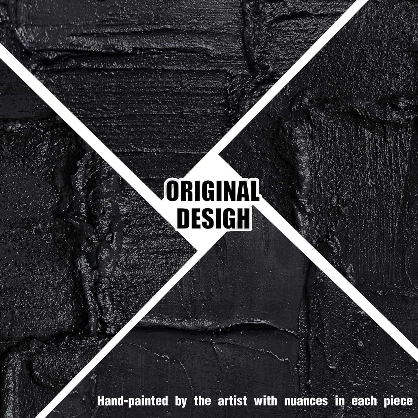 Minimalist Wall Paintings For Office Extra Large Canvas Wall Art For Dining Room Black Abstract Pictures For Living Room Size 36 x 72 Inch