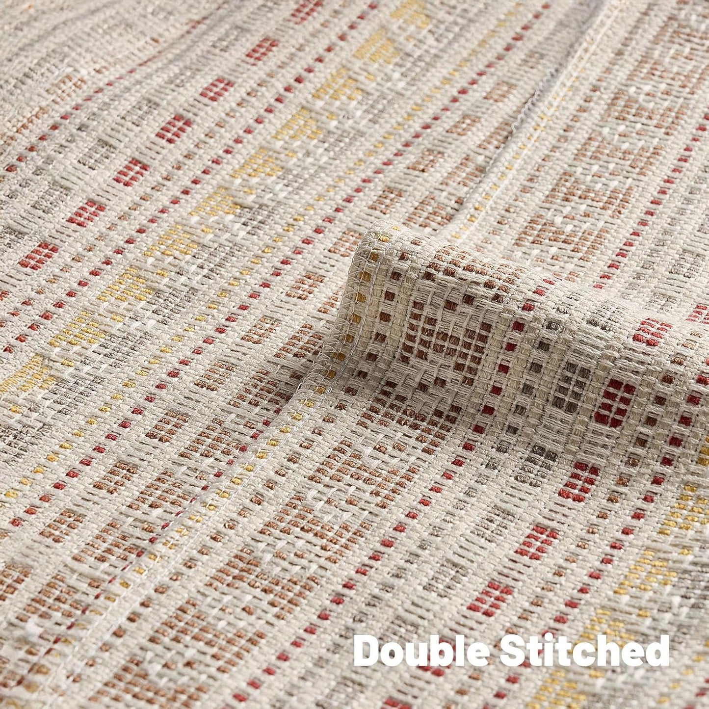 FUTEI Brown Red Decorative Throw Pillow Covers 24x24 Inch Set of 2,Soft Cozy Chenille Jacquard Textured Euro Pillow Shams,Boho Home Decor for Couch Bed Living Room